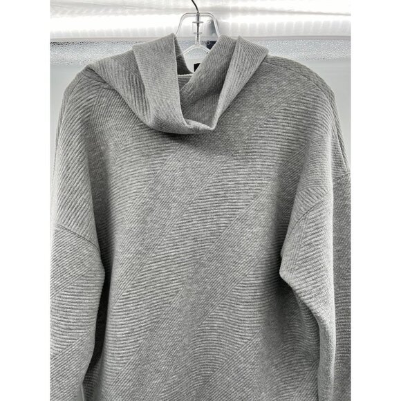 Balance Collection Cowl Neck Ribbed Sweater Gray Size Medium - Picture 6 of 8